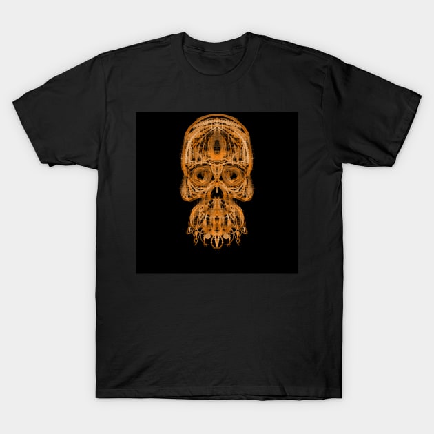 Electroluminated Skull - Orange T-Shirt by Boogie 72